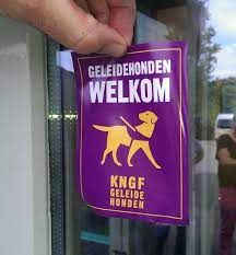 KNGF sticker Geleidehonden Welkom